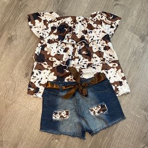 Cow print outfit